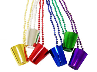 33" Assorted Color Shot Glass Bead