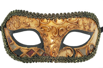 Gold and Black Venetian Cateye Mask