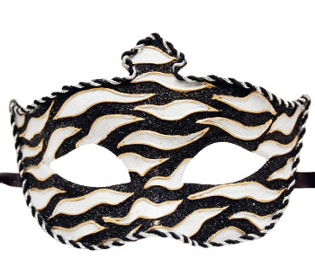 Black and White Striped Mask