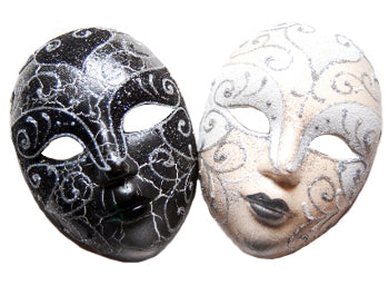 Porcelain Mask Wall Decoration - Black Only