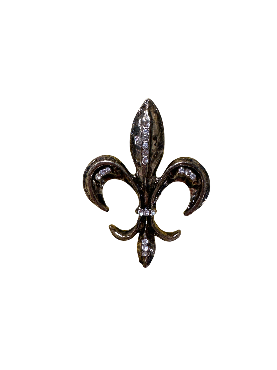 Gold FDL Pin W/ Rhinestones