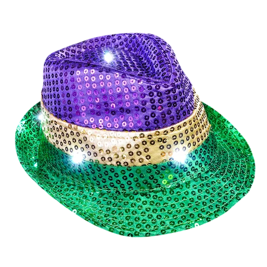 PGG Light Up Mardi Gras Fedora