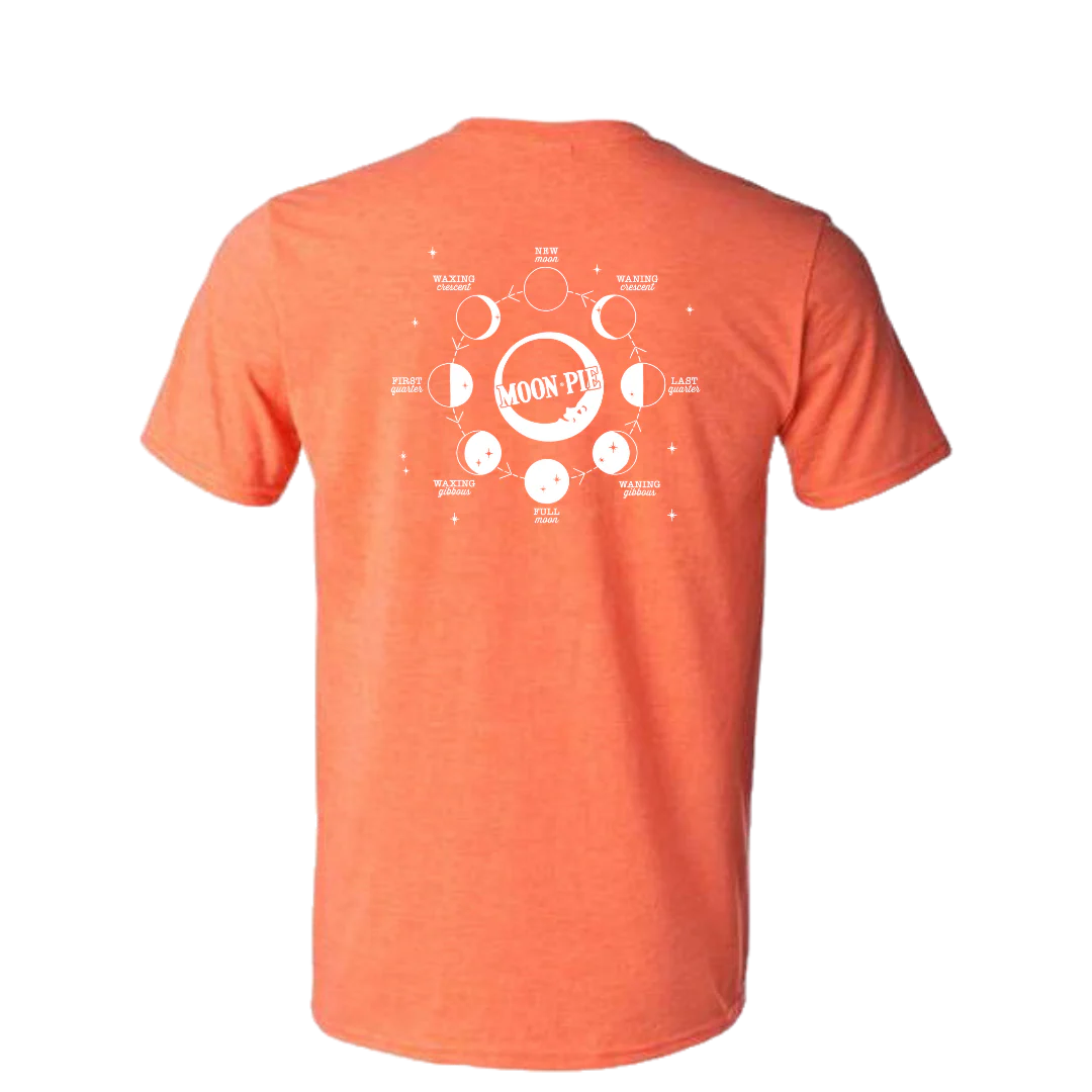 MoonPie Moon Phase Heather Orange Tee