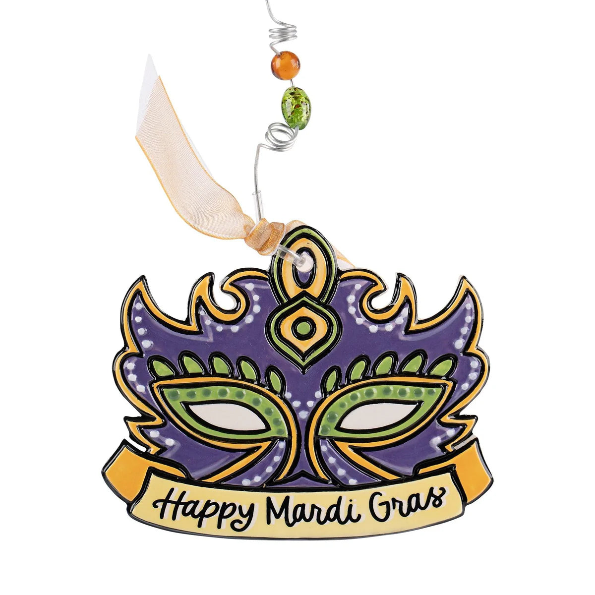 Happy Mardi Gras Mask Ornament