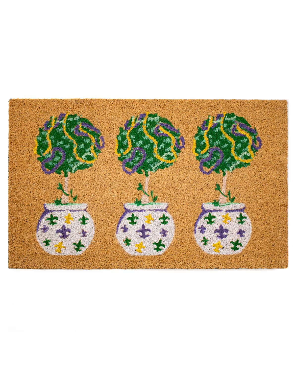 18" x 30" Mardi Topiary Coir Doormat