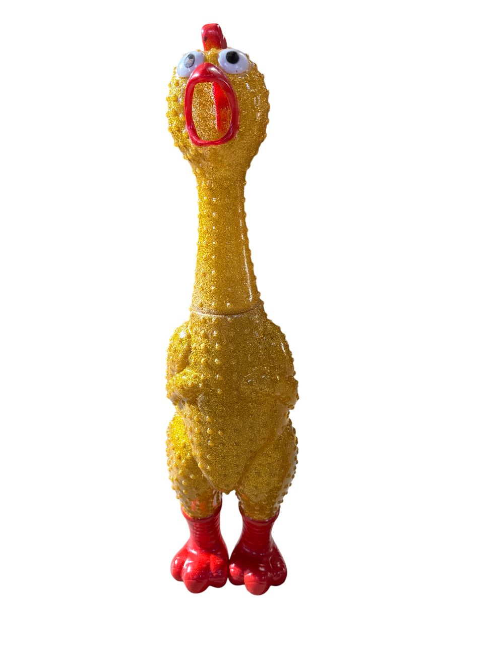 24" Rubber Glitter Chicken pc