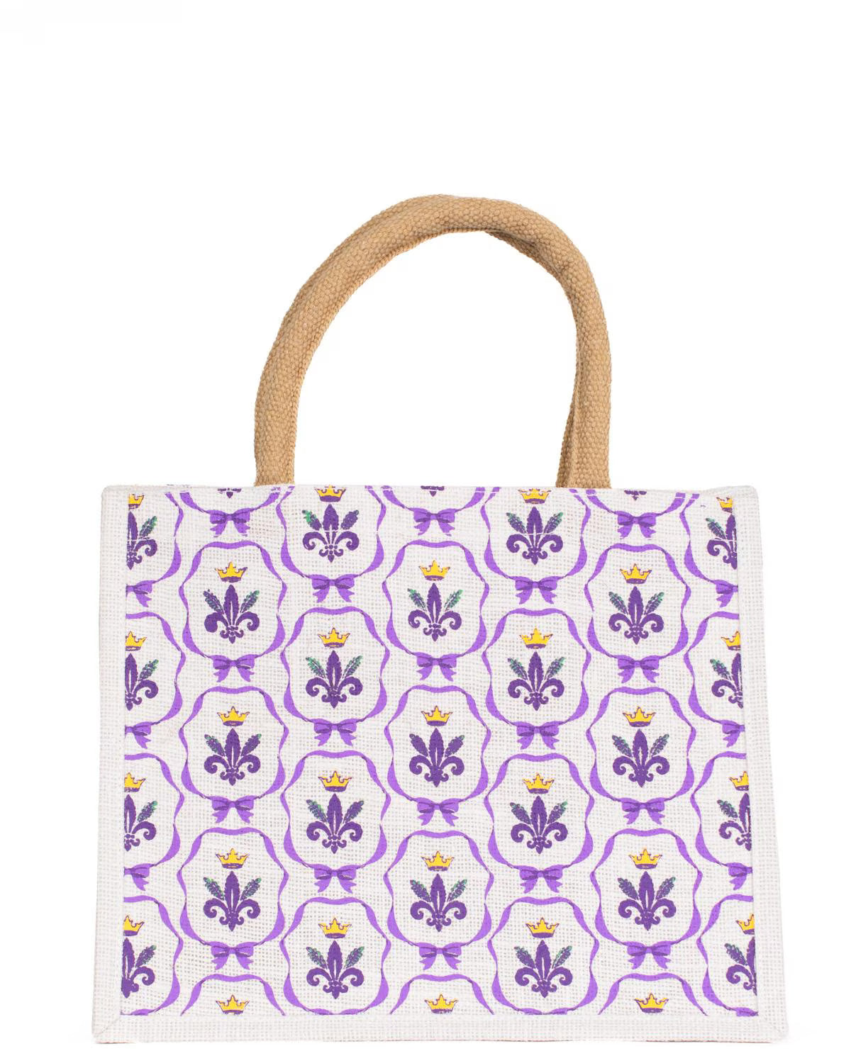 12" x 10" x 8" Mardi Gras Bow Tote