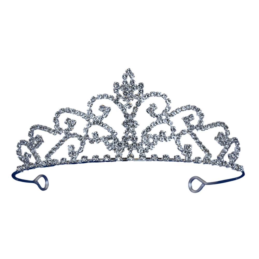2.25"H Silver Rhinestone Tiara