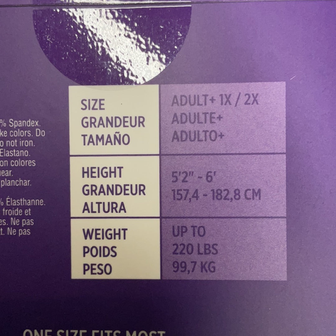 Plus Size Purple Tights w/Gold FDL