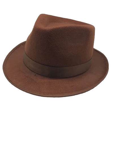 Brown Felt Fedora Hat