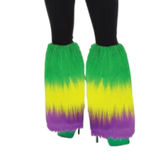 Mardi Gras Furry Leg Warmers