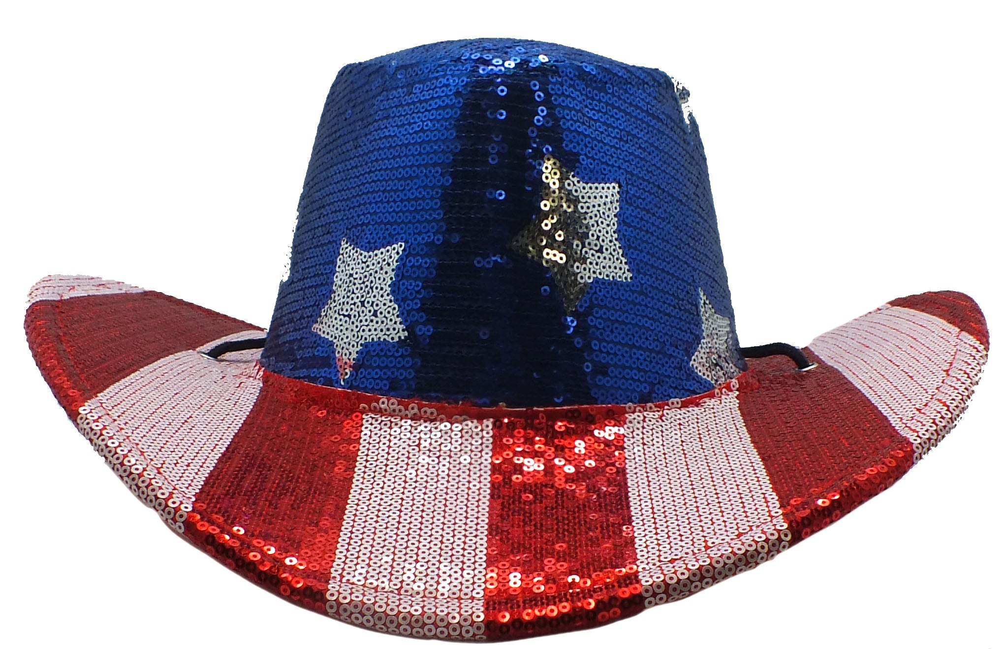 Sequin Stars & Stripes Cowboy Hat
