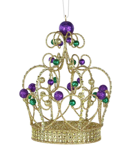 6" PGG Glitter Ball Crown Ornament