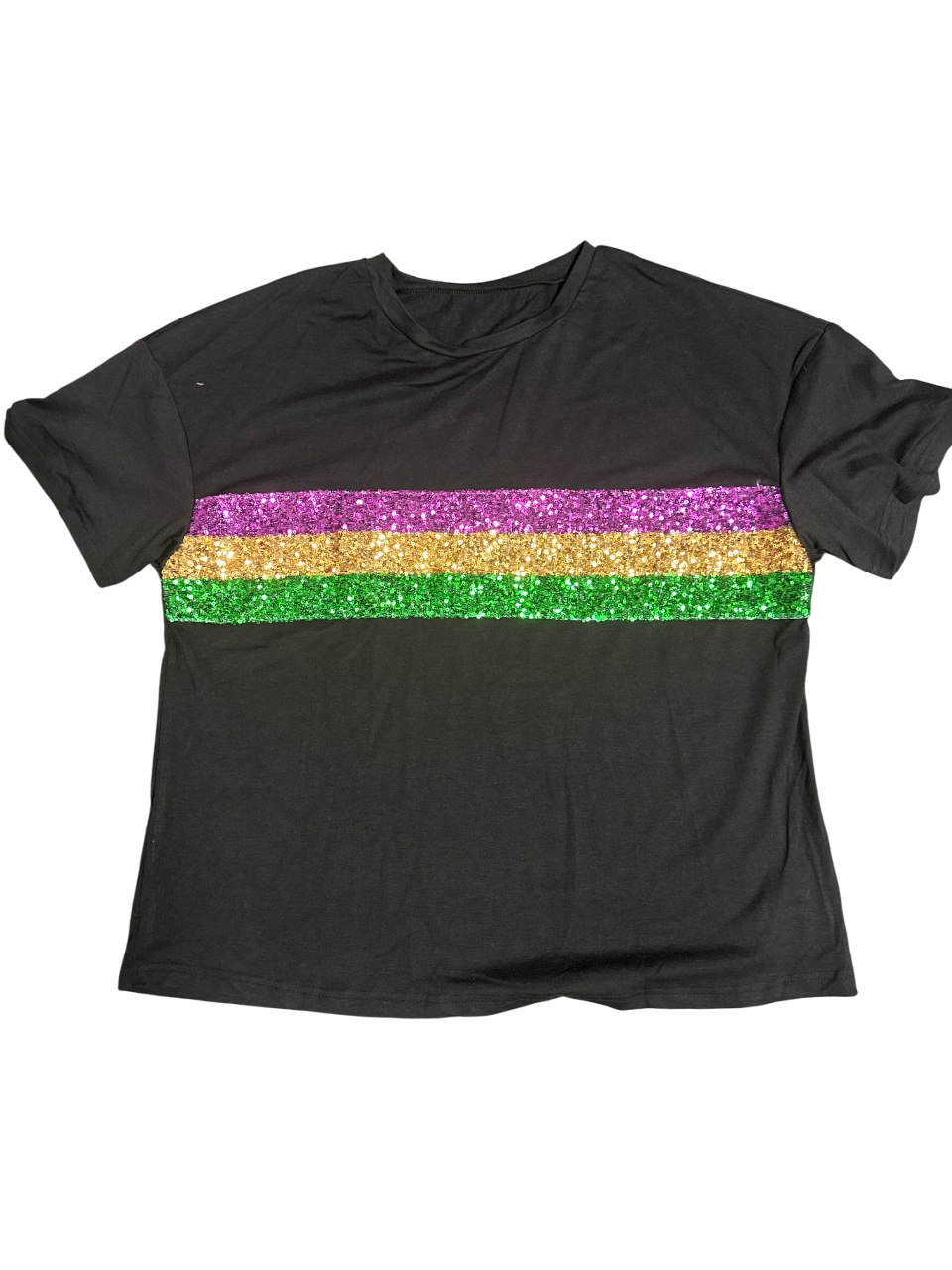 Black Sequin PGG Mardi Gras T-Shirt