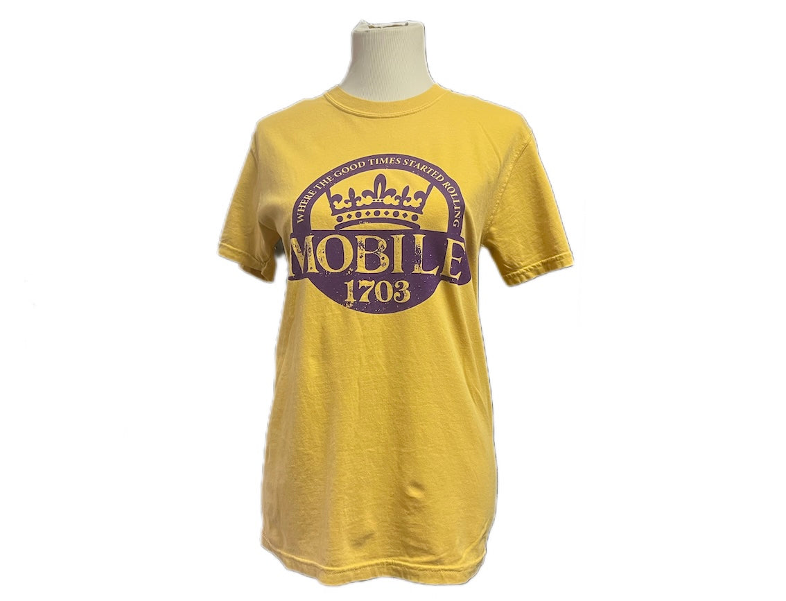 "Mobile" Gold short sleeve t-shirt
