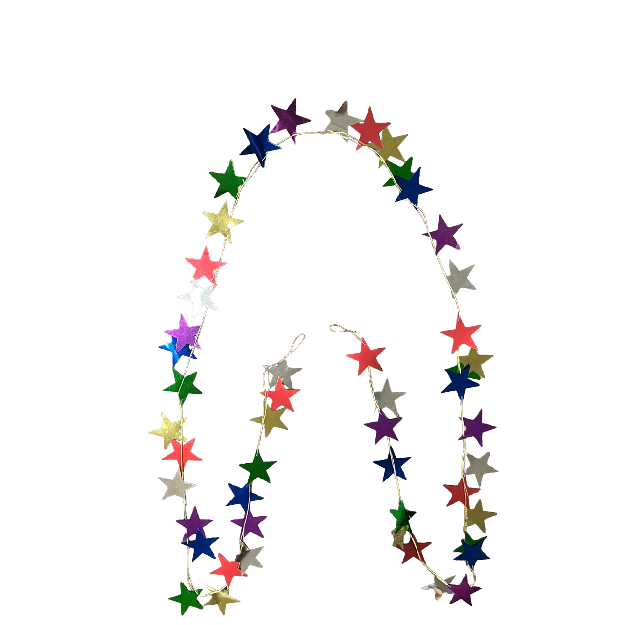 9' Assorted Color Star Chain Decoration