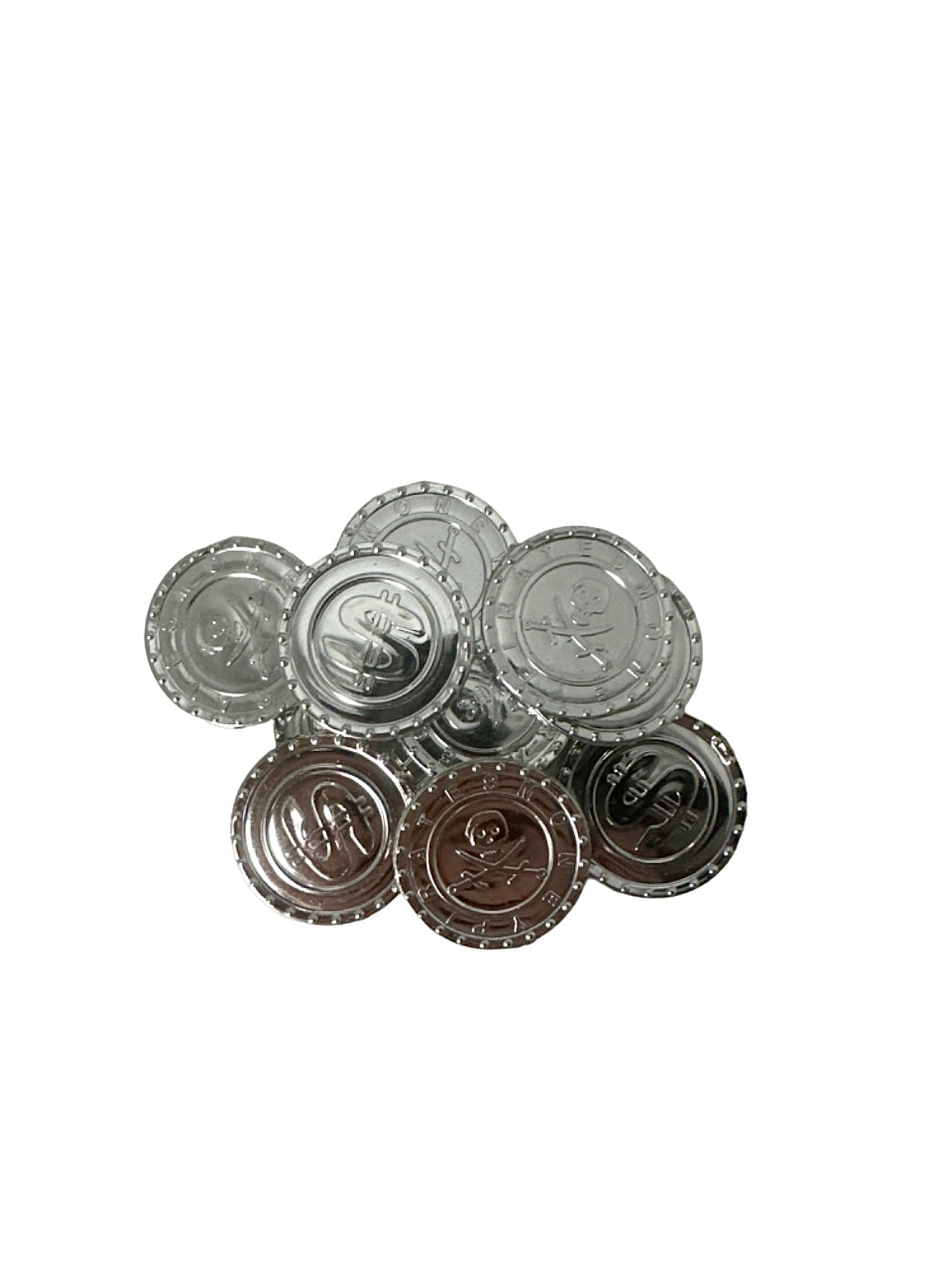 Silver Pirate Coins 100pc