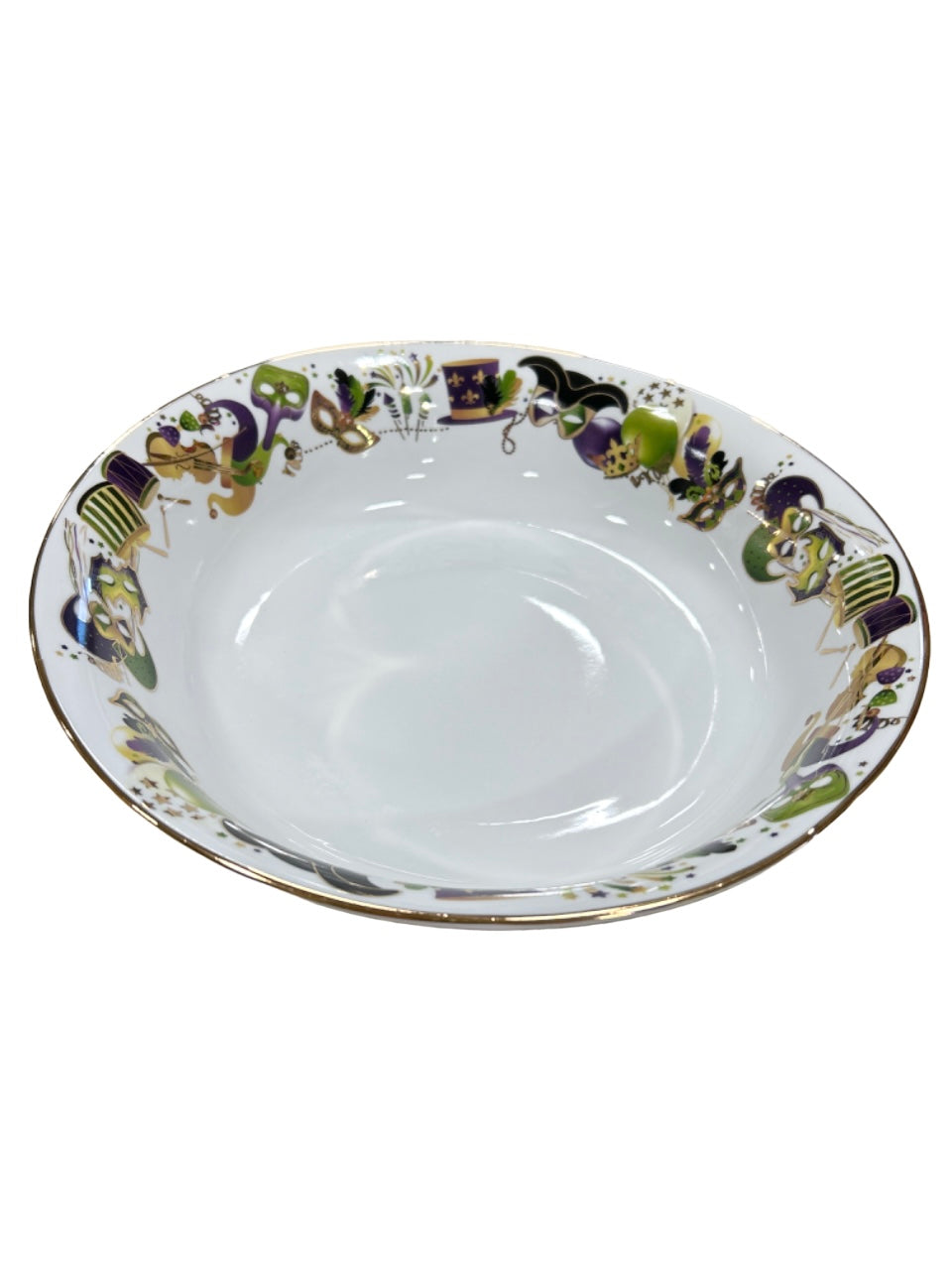 13" All Things Mardi Gras Bowl