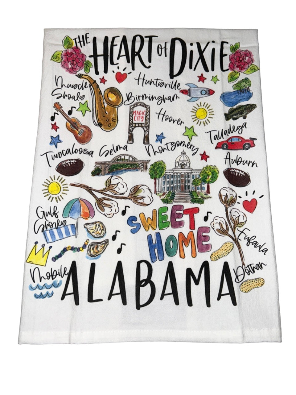 19" x 28" Alabama Tea Towel