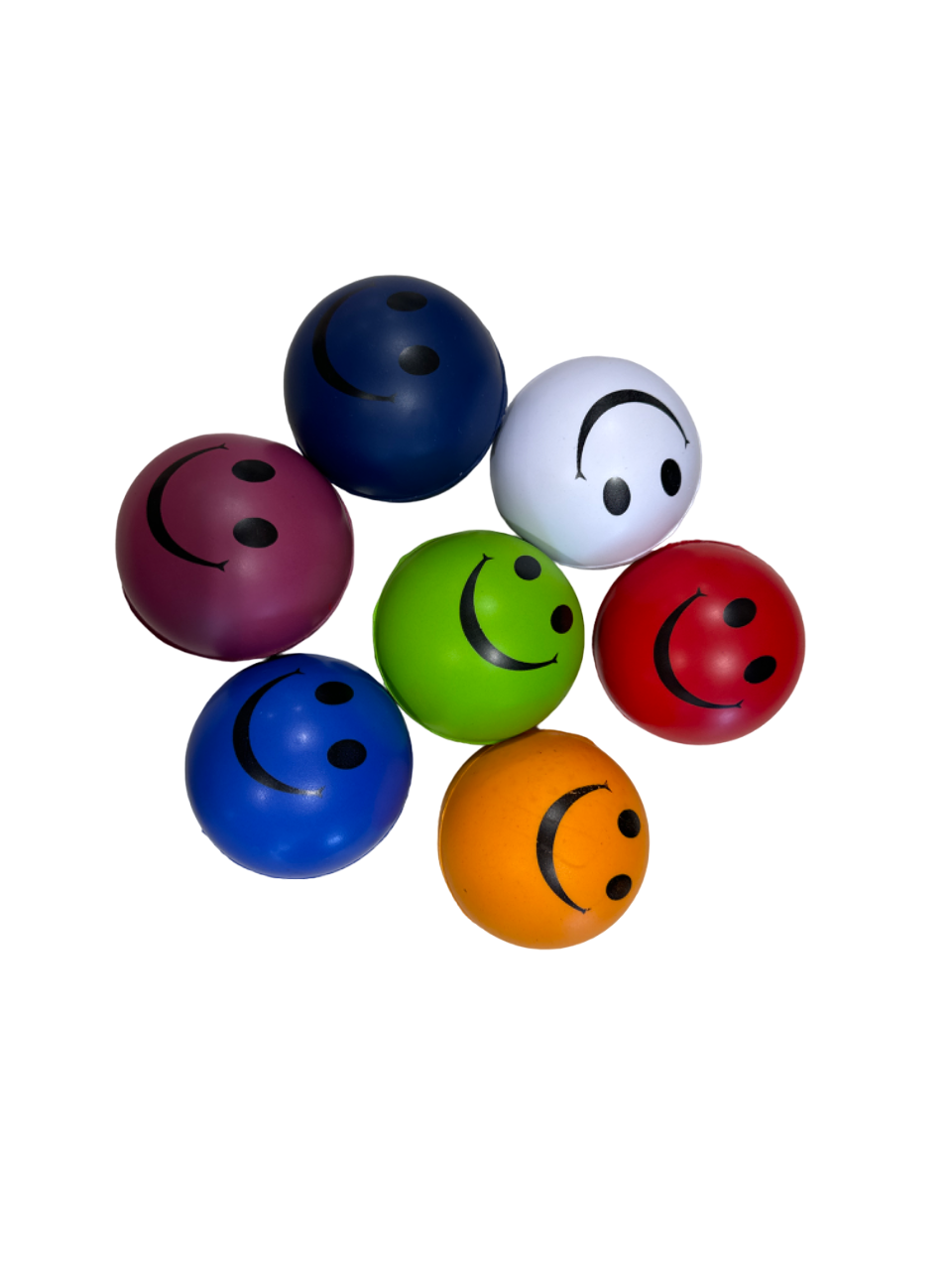 Smiley Face Rubber Balls 1 Dozen