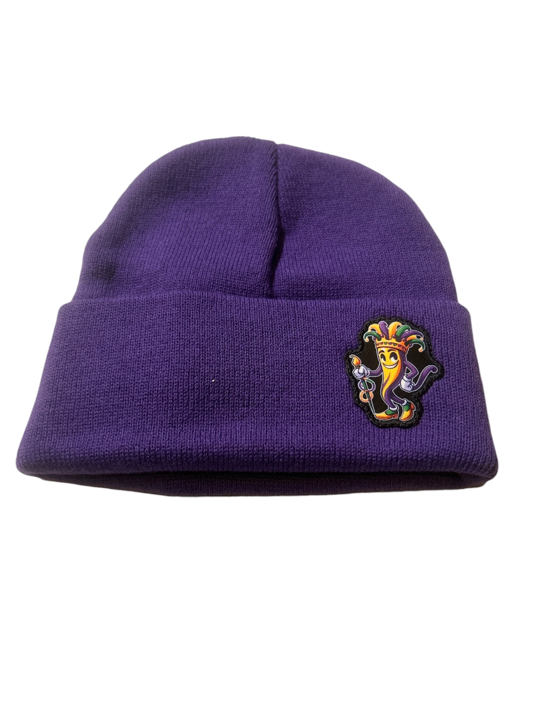 Purple Kids Beanie W/ MG Patch