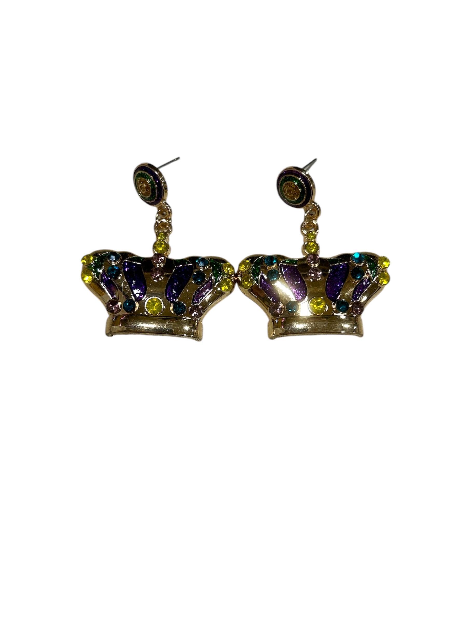 1.25" x 1.5" Crown Earrings