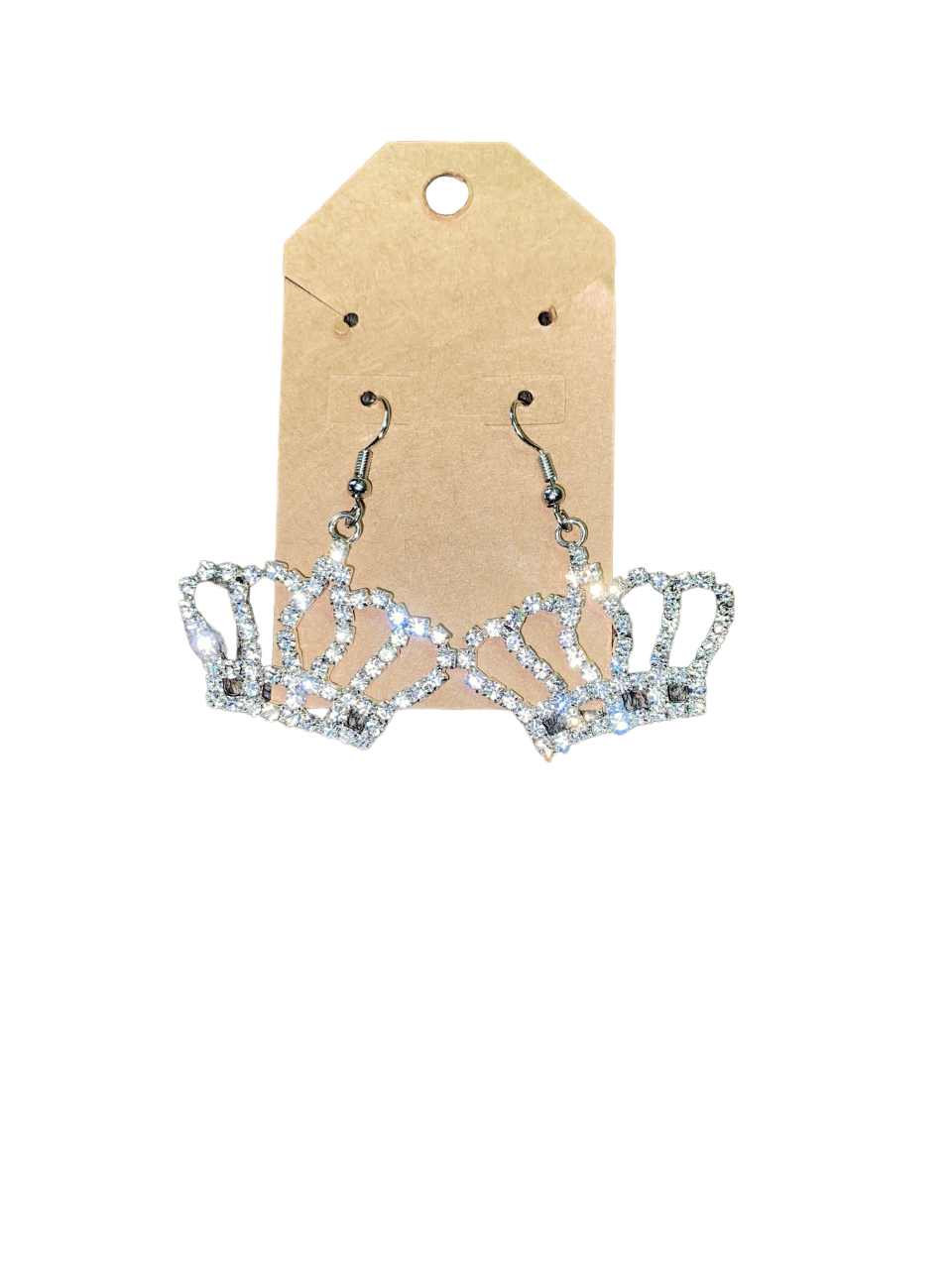 Rhinestone Crown Earrings