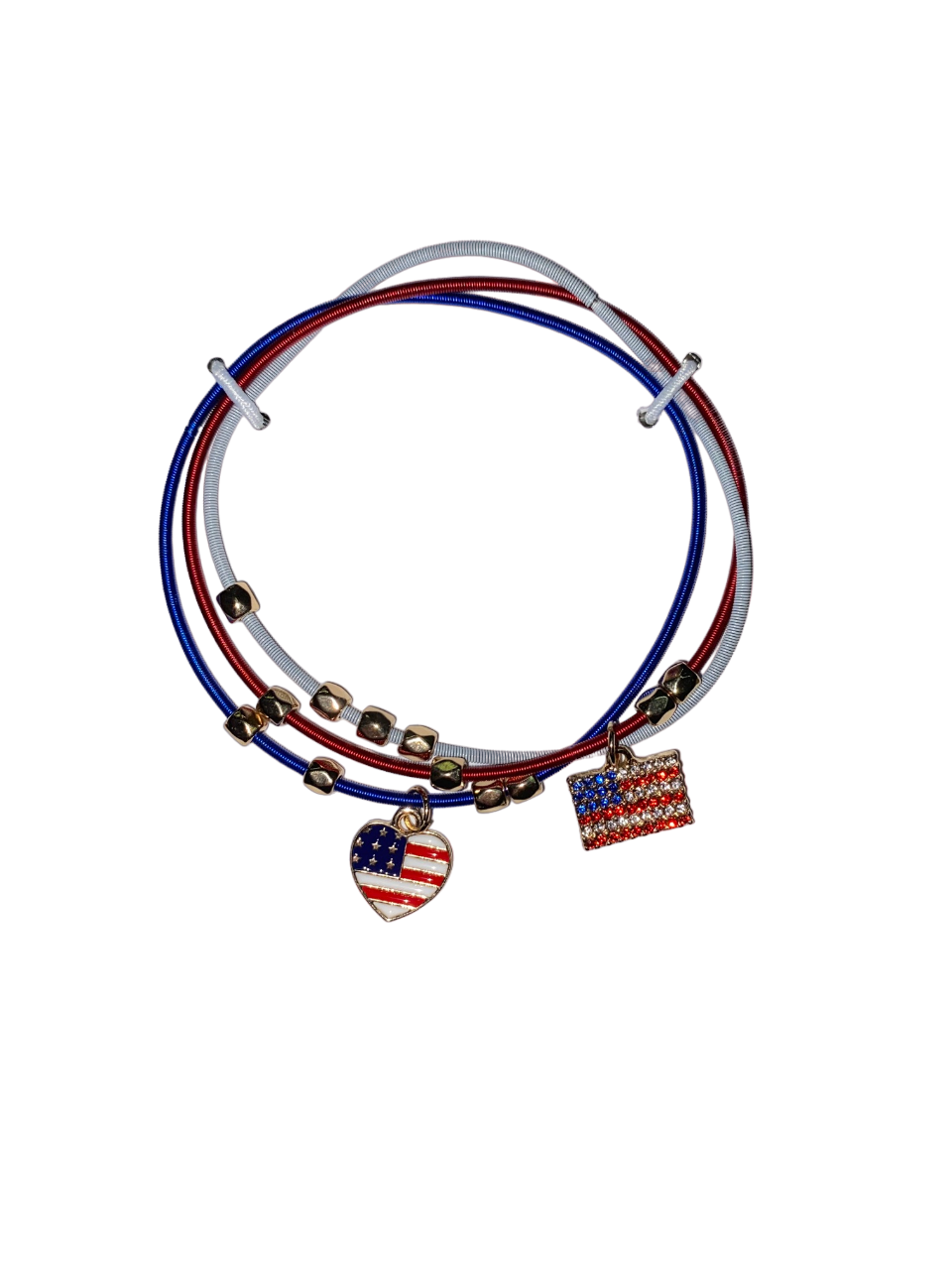 USA Guitar String Bracelet w/ Charms