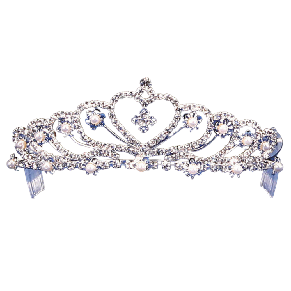 Crystal Tiara w/ Pearls