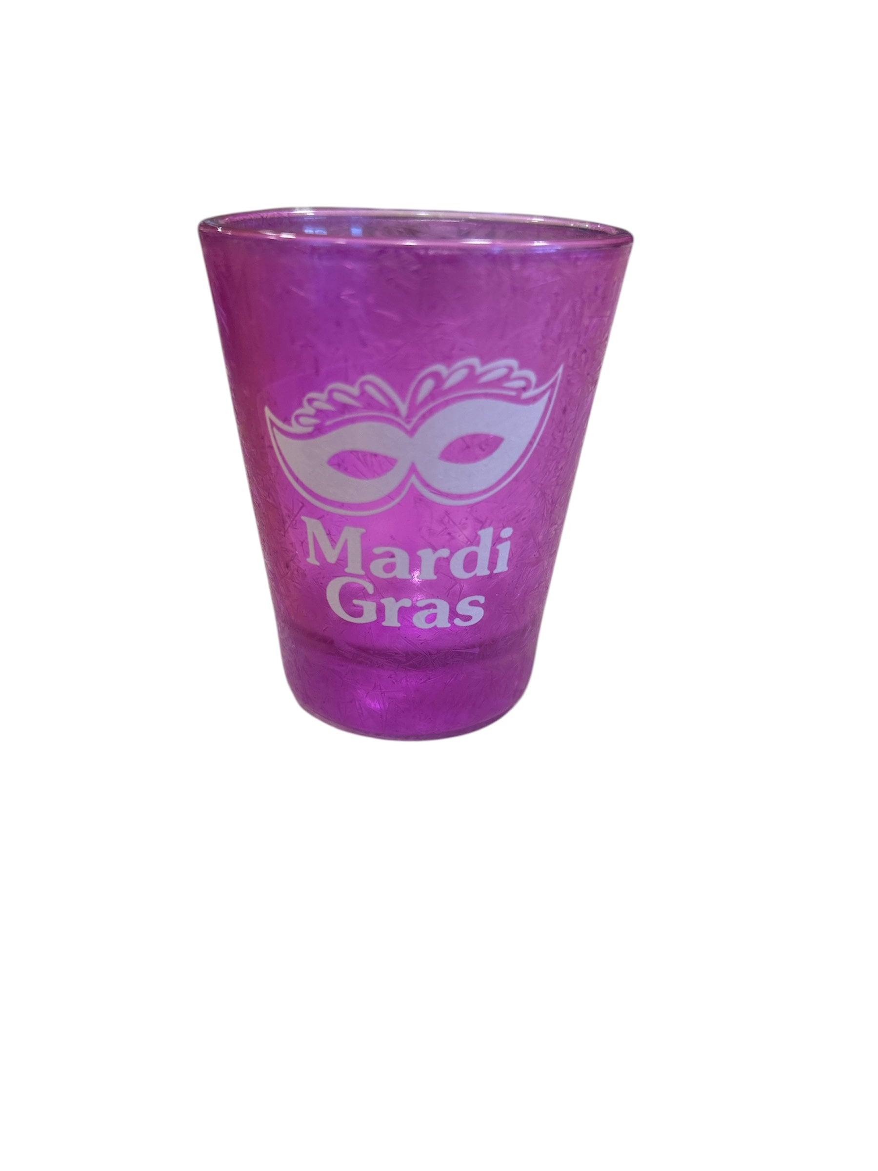 Purple Mardi Gras Shot Glass