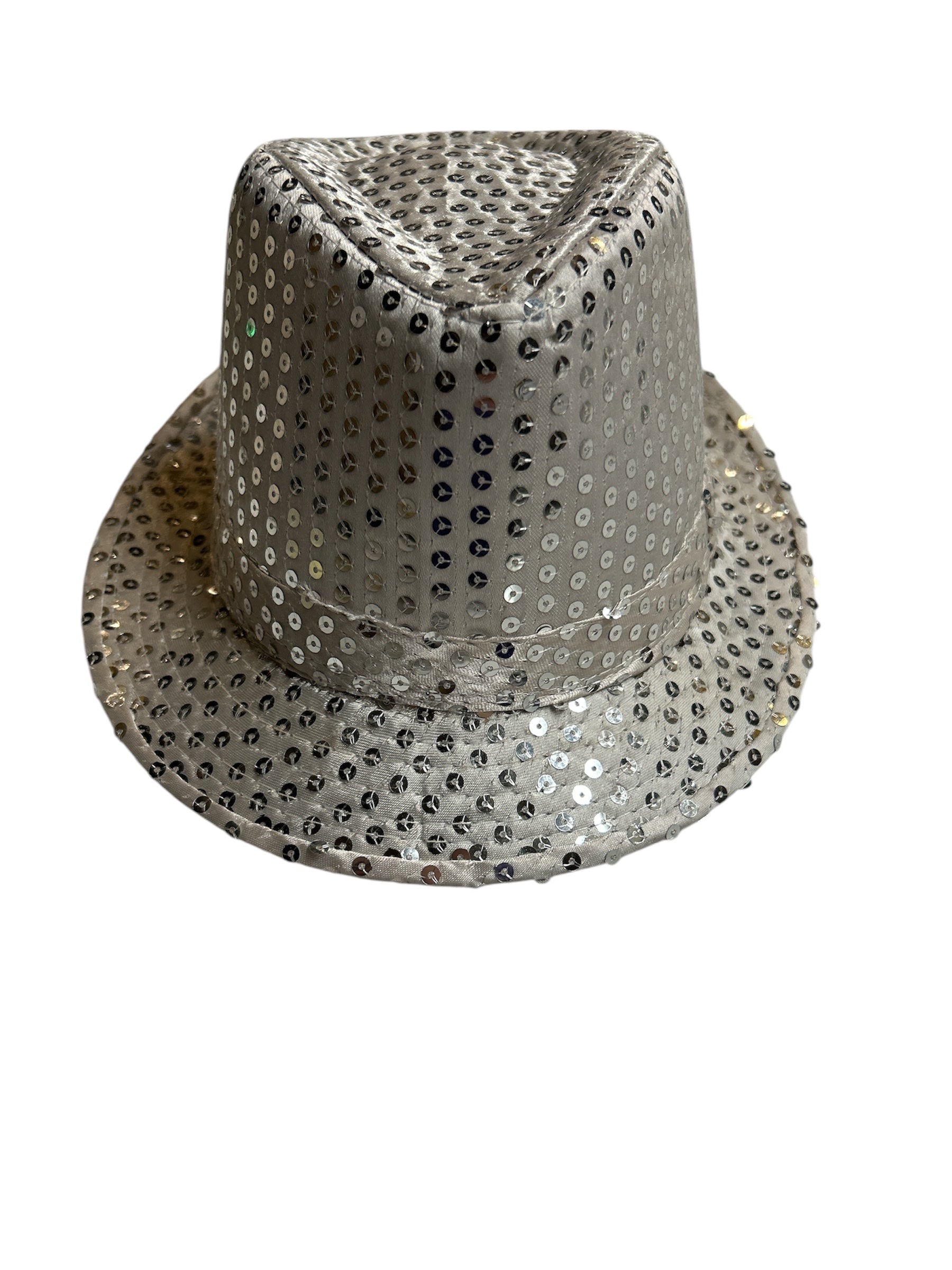 Silver Fedora Hat