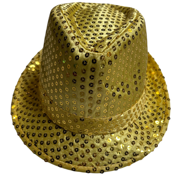 Gold Fedora Hat display picture 3