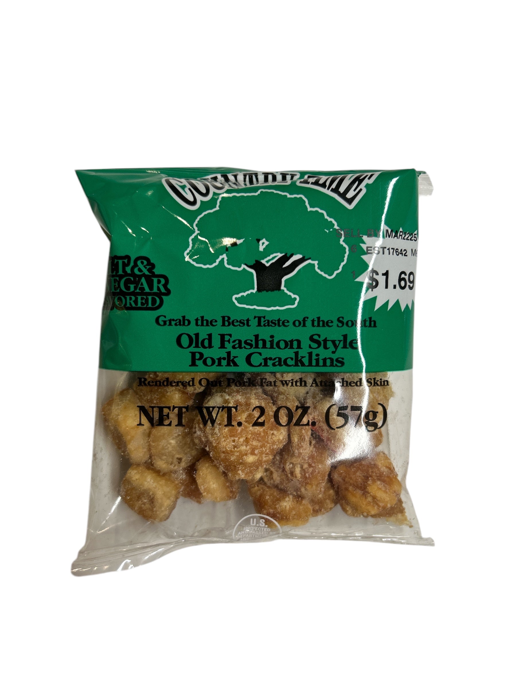 Salt & Vinegar Pork Cracklins 2oz