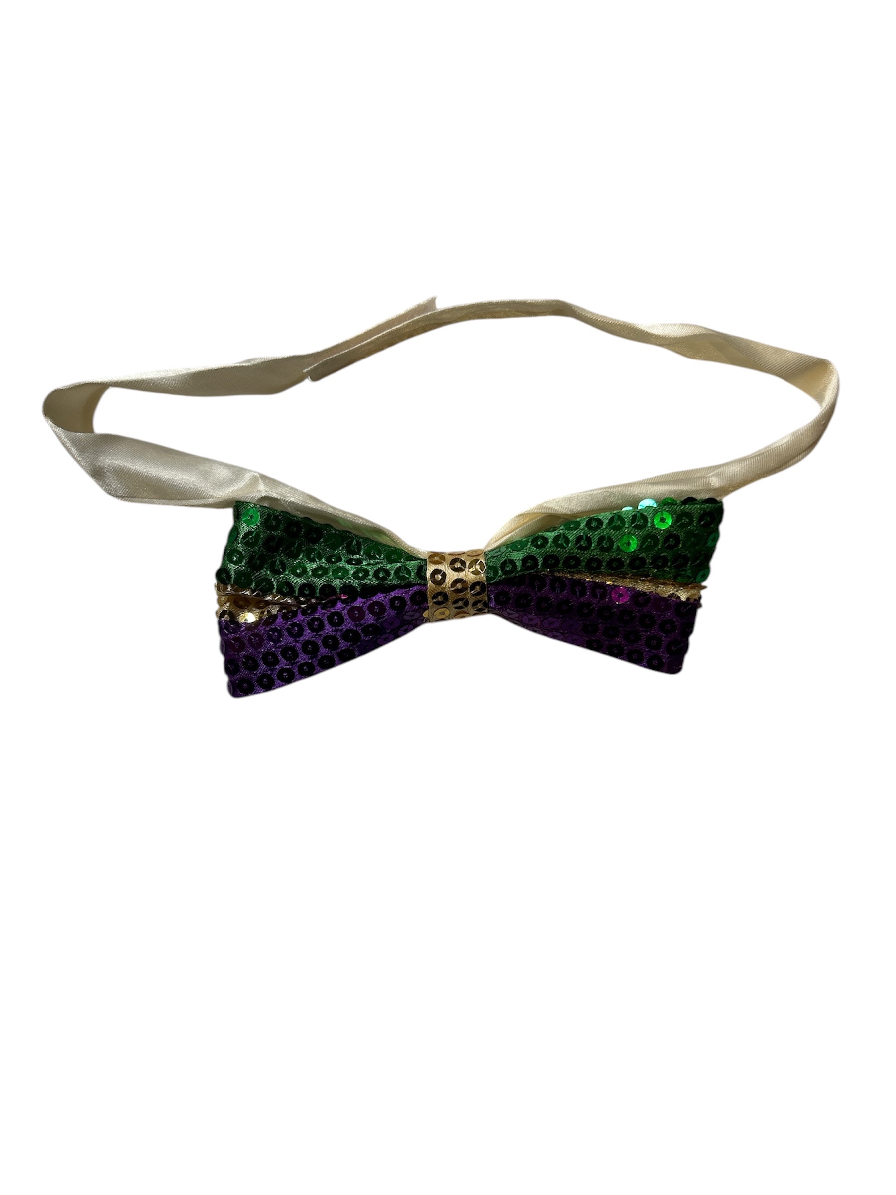 Mardi Gras Sequin Bow Tie