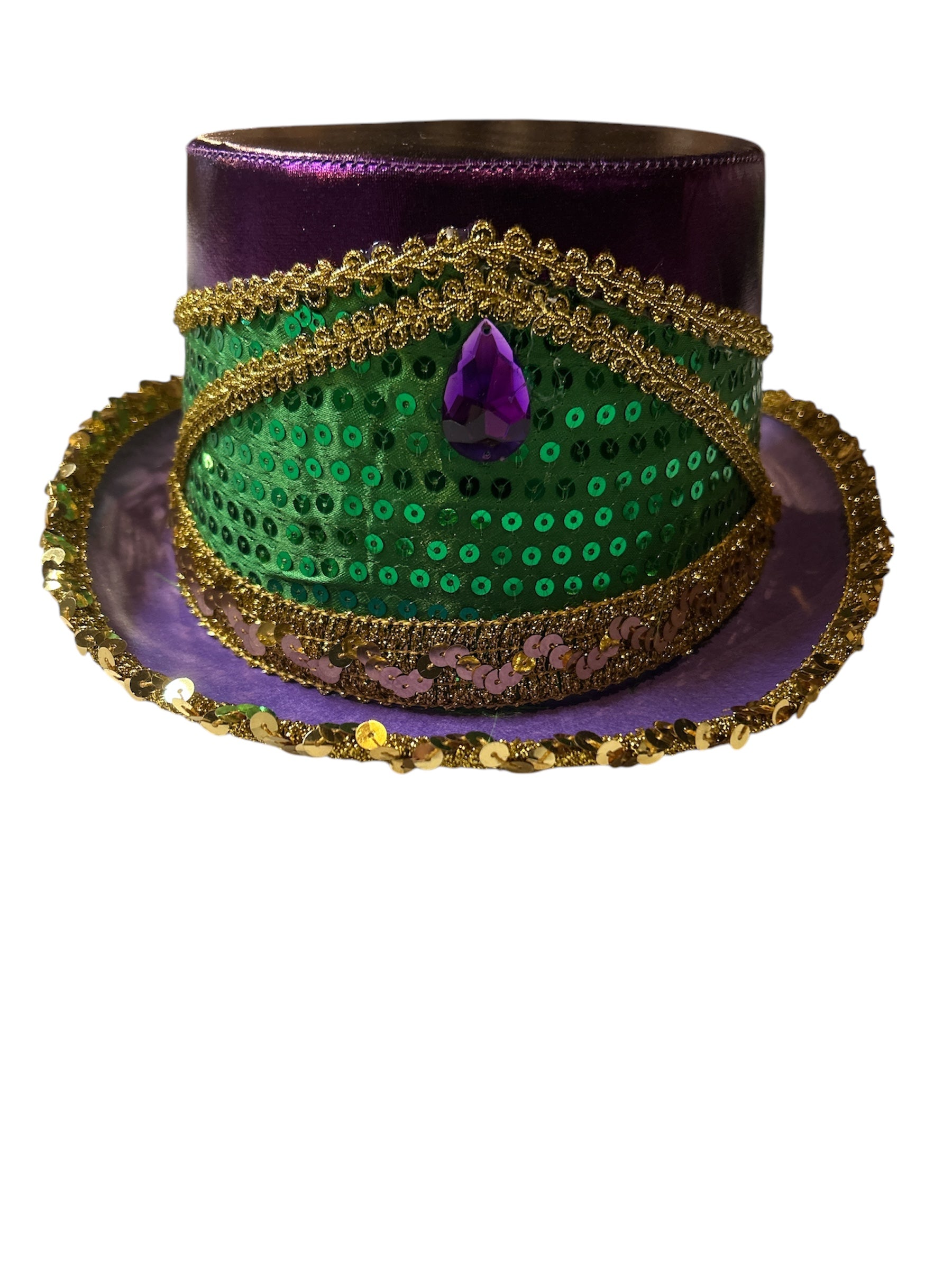 MG Top Hat W/ Gold Trim & Sequins