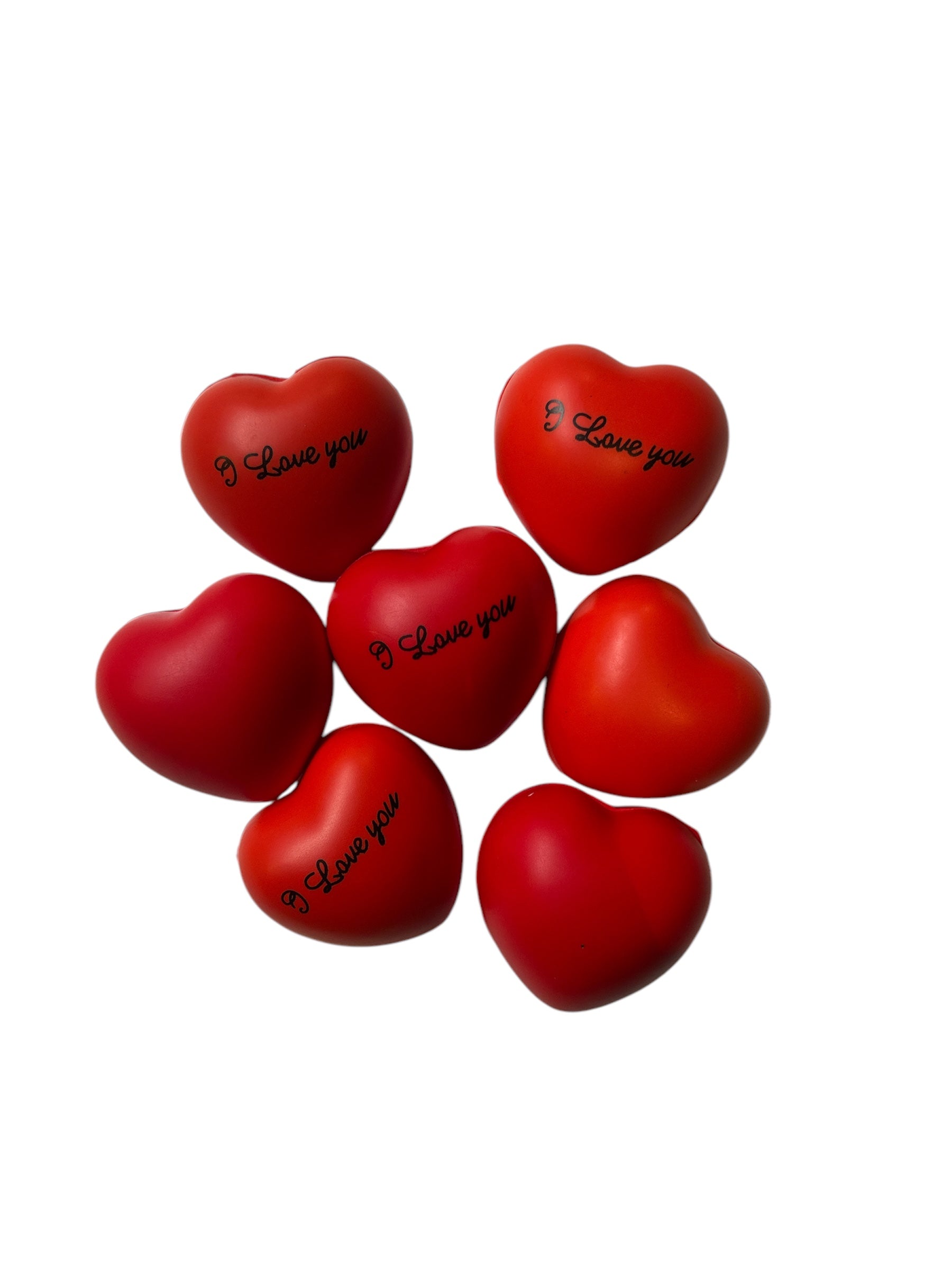 3" Red Rubber Hearts 1dz