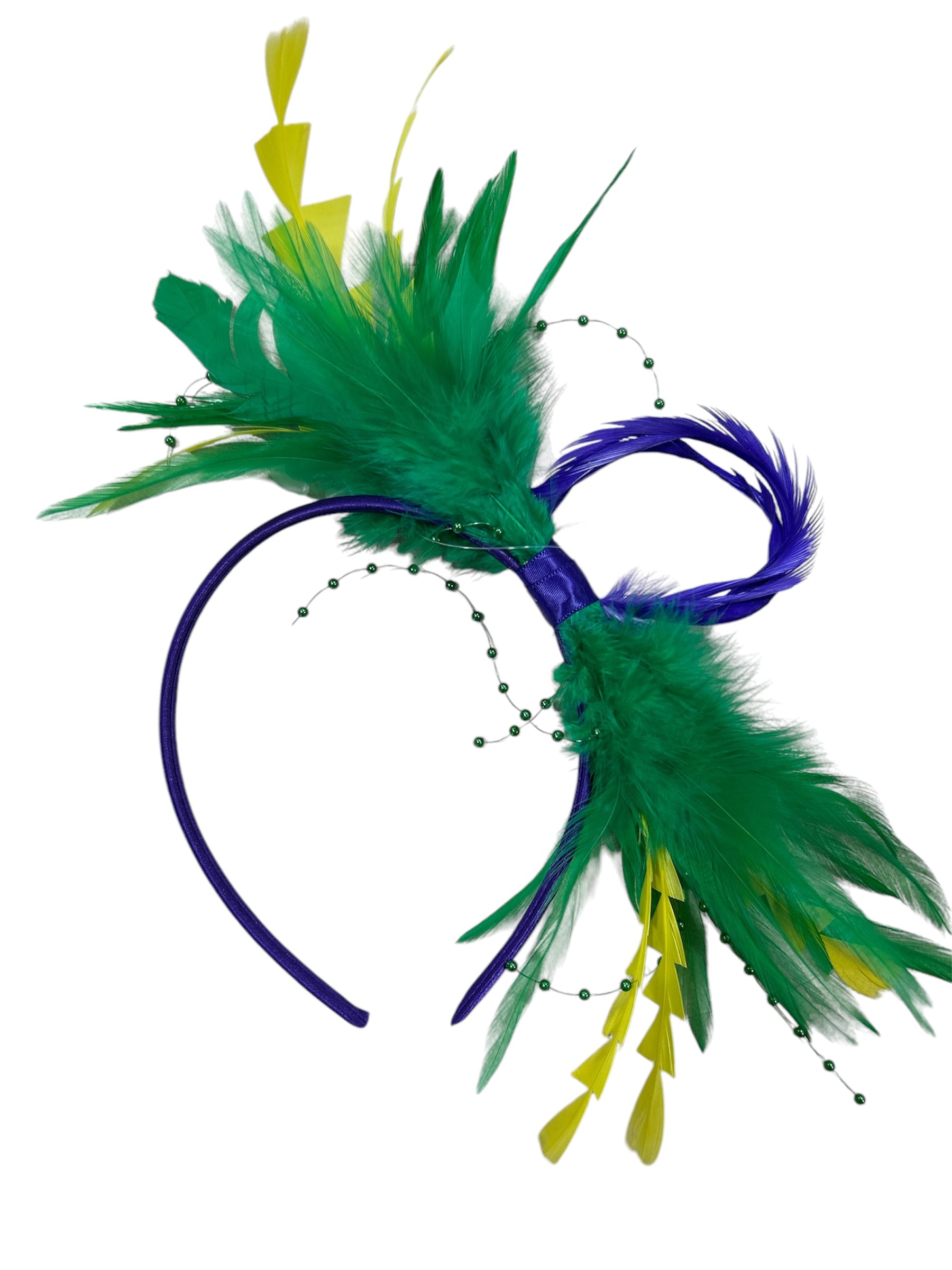 Mardi Gras Feathered Headband