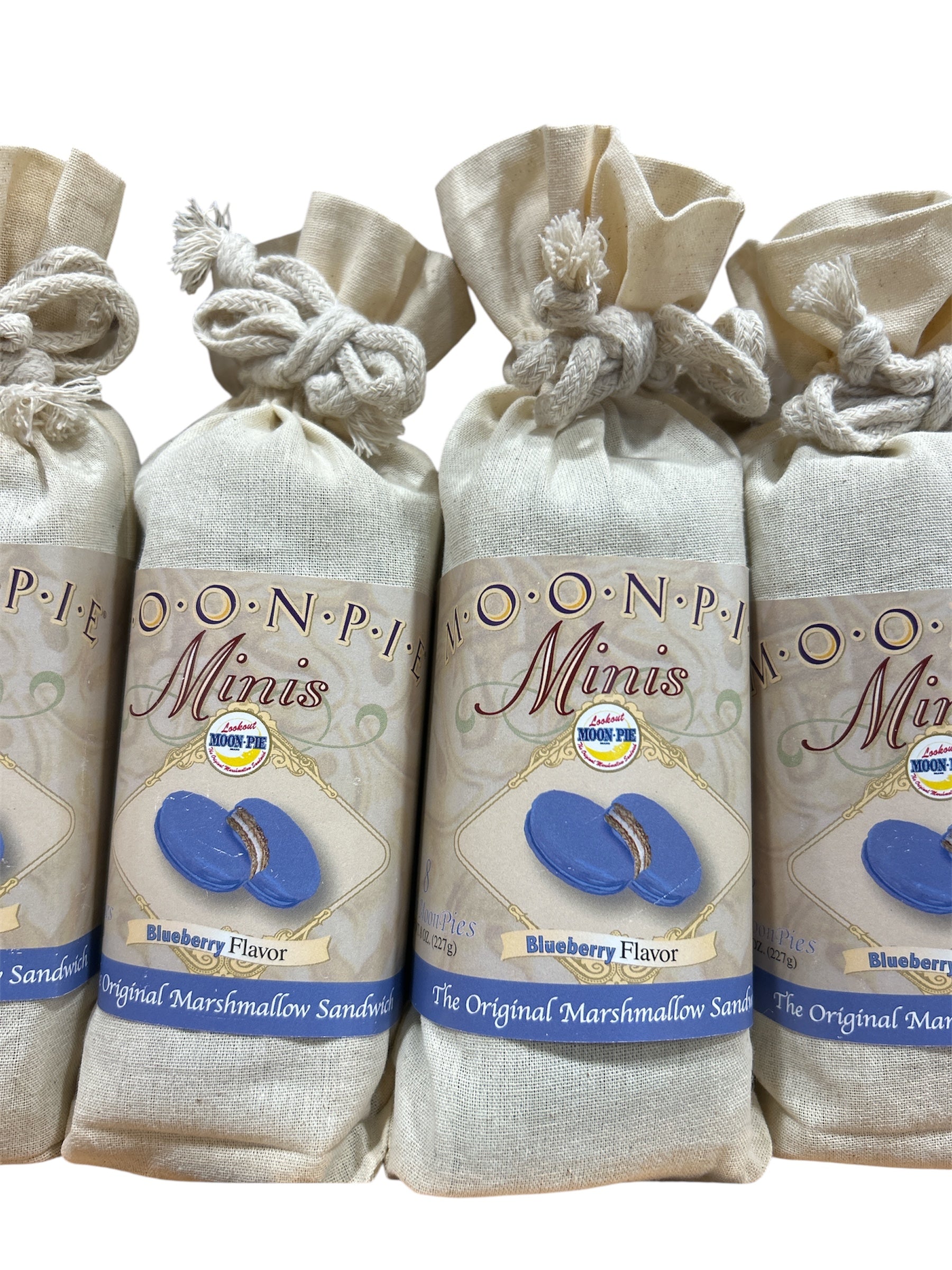 8pc Mini Blueberry Moon pies Canvas Gift Bag