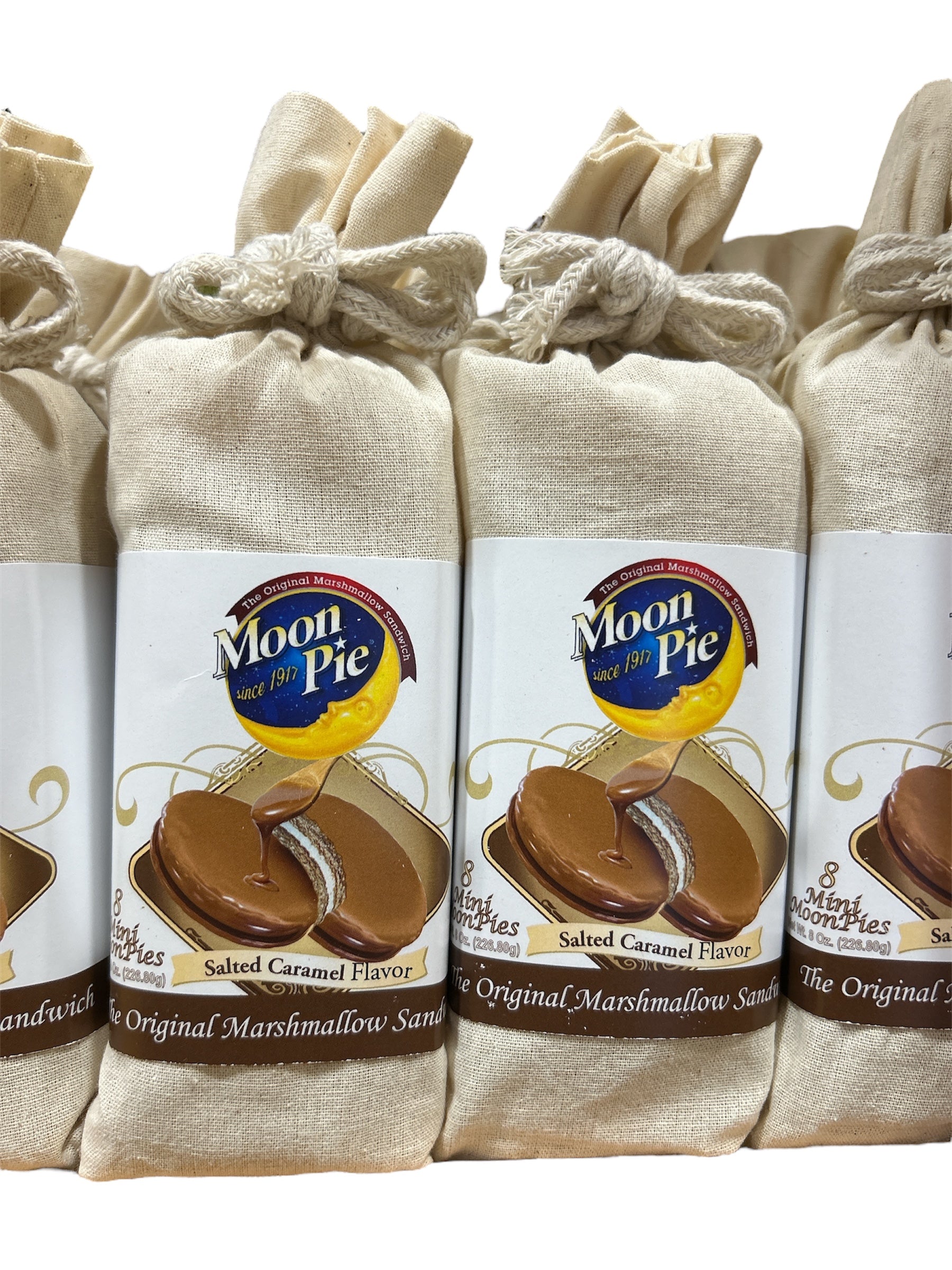 8pc Mini Salted Caramel Moon pies Canvas Gift Bag