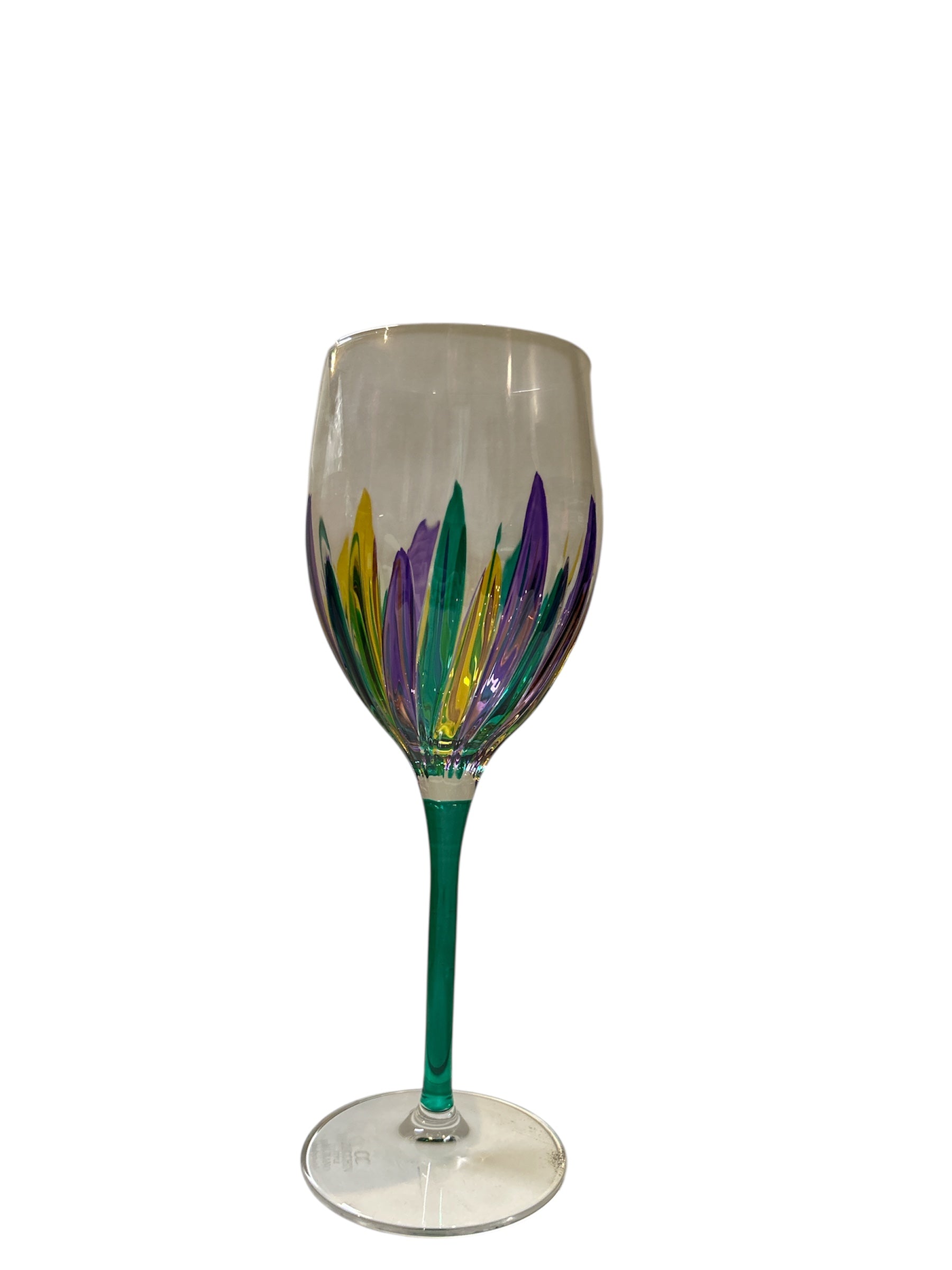 Incanto Mardi Gras Wine Glass