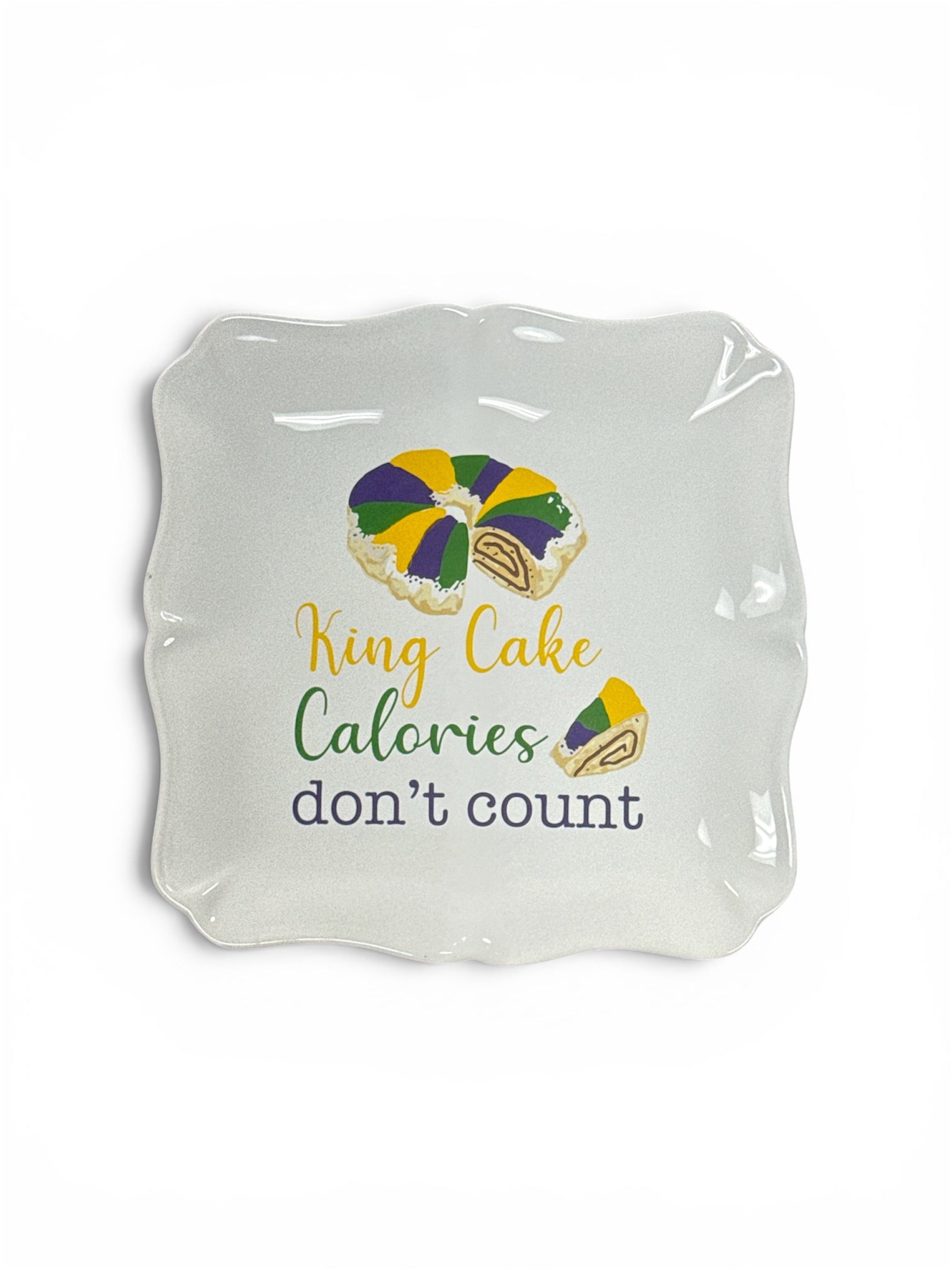 11.5" x 11.5" King Cake Square Platter