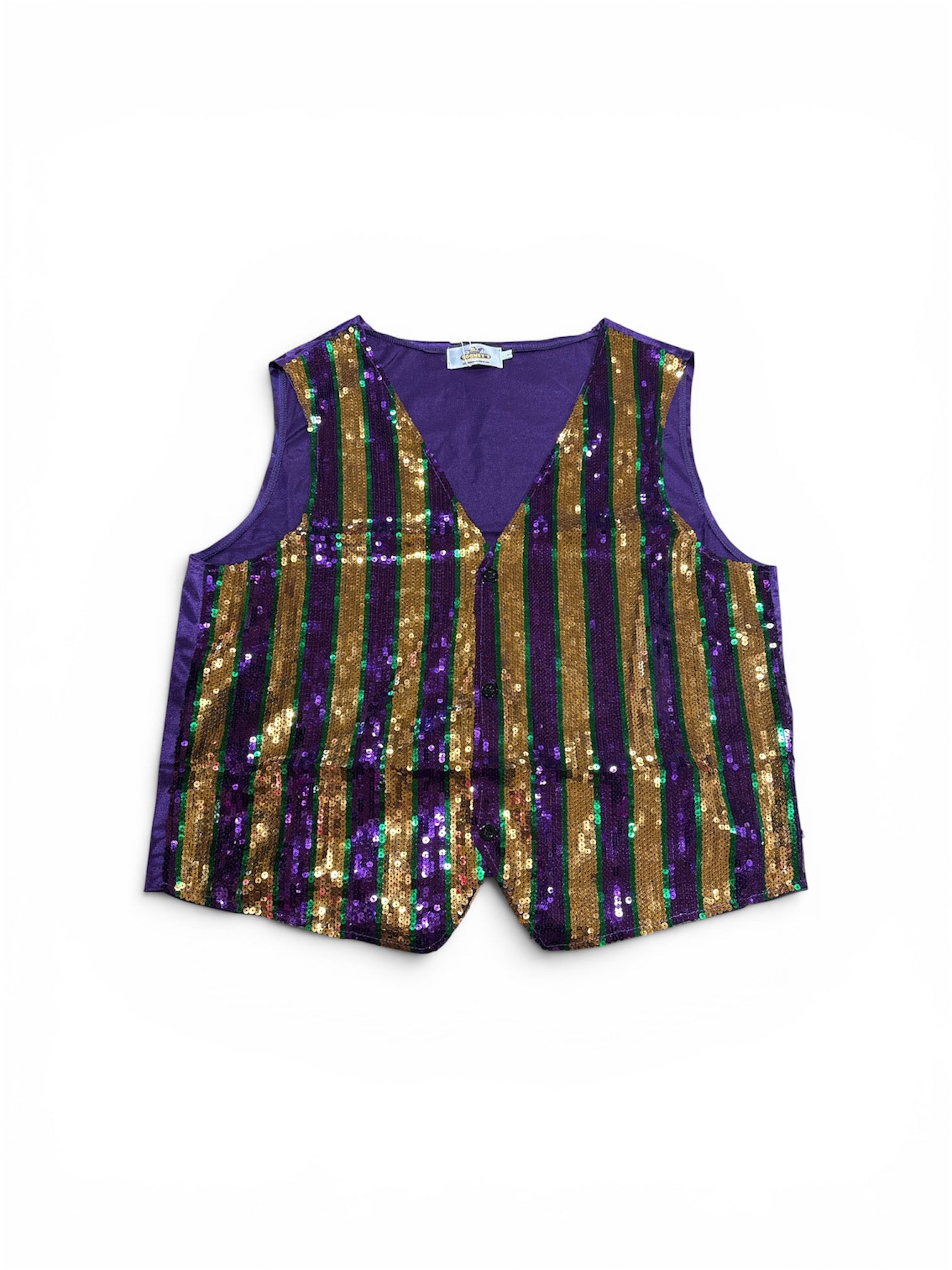 Purple, Green, & Gold MG Sequin Vest