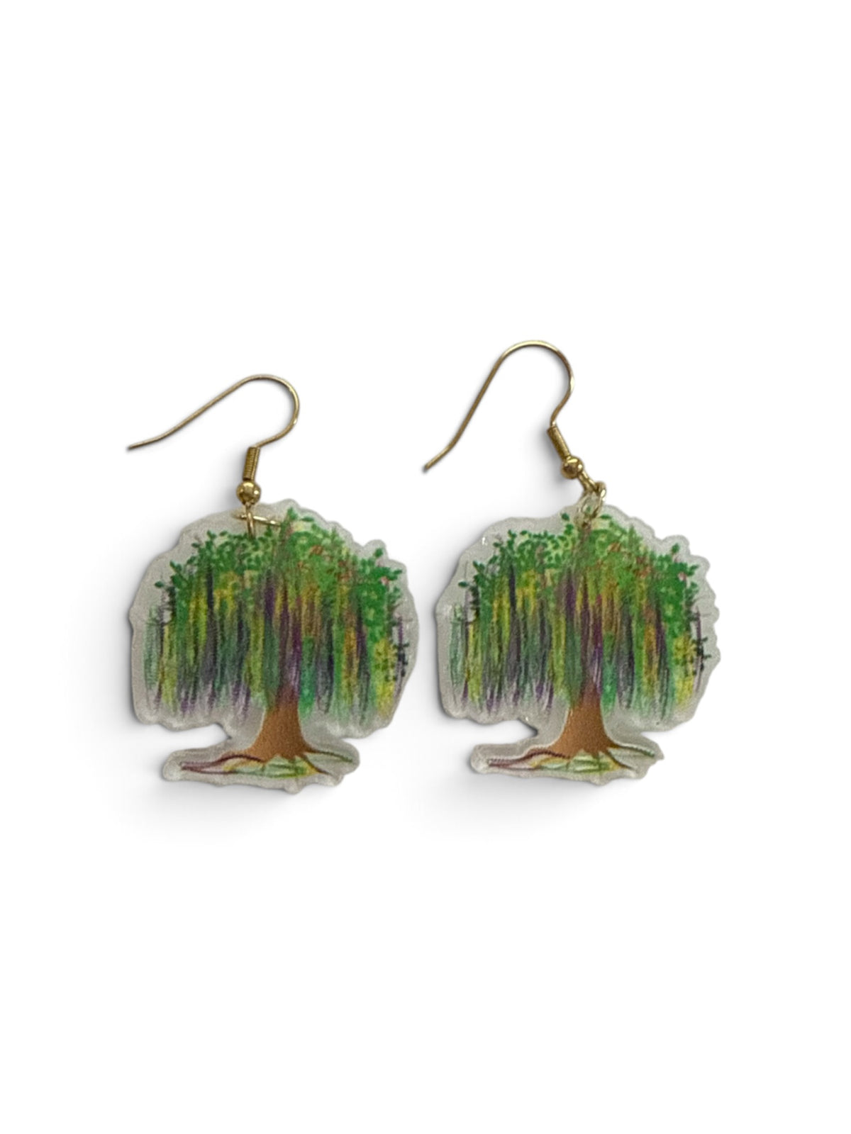 Mardi Gras Bead Tree Earrings