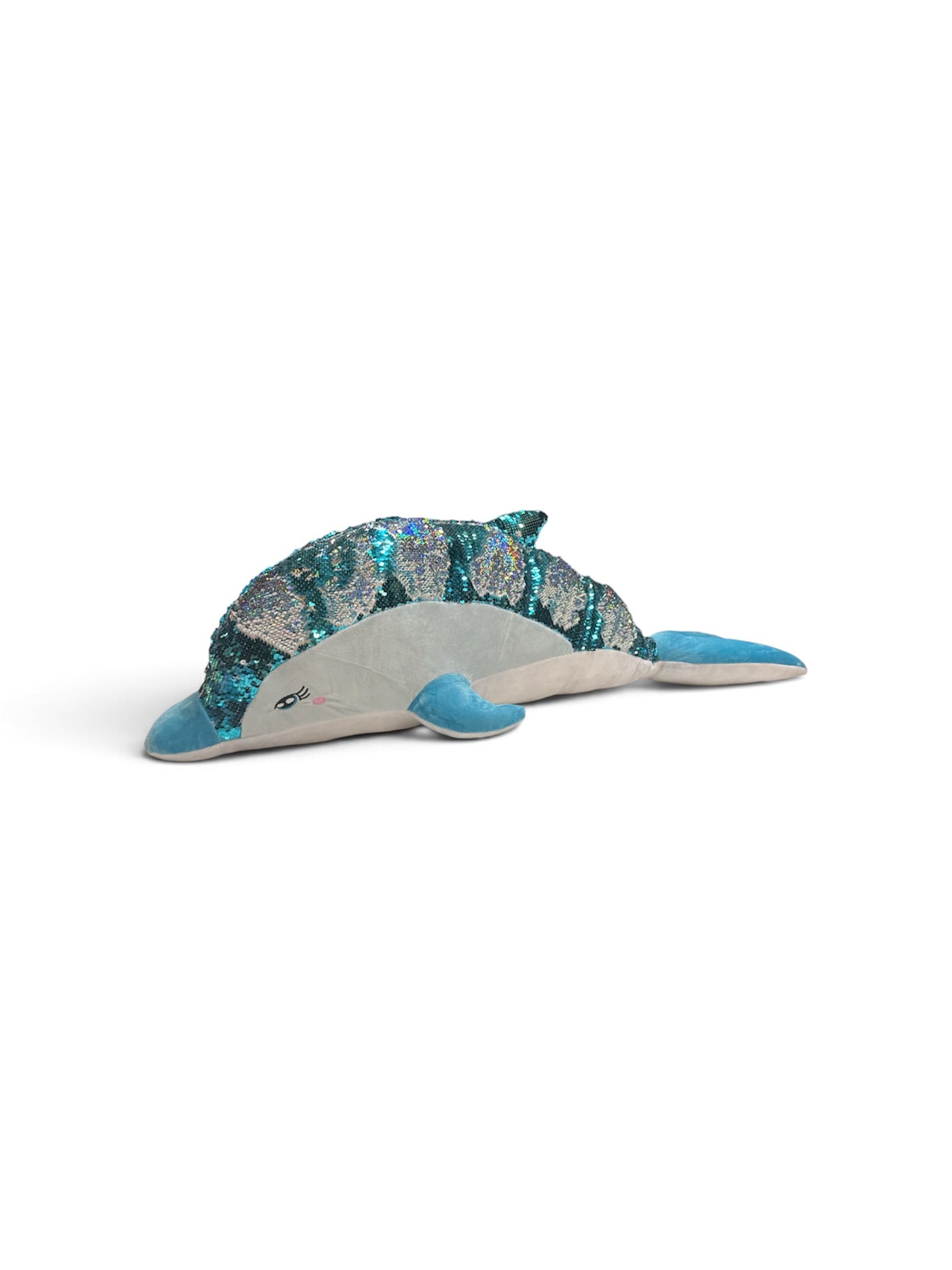 42" Large Stuffed Sequin Dolphin