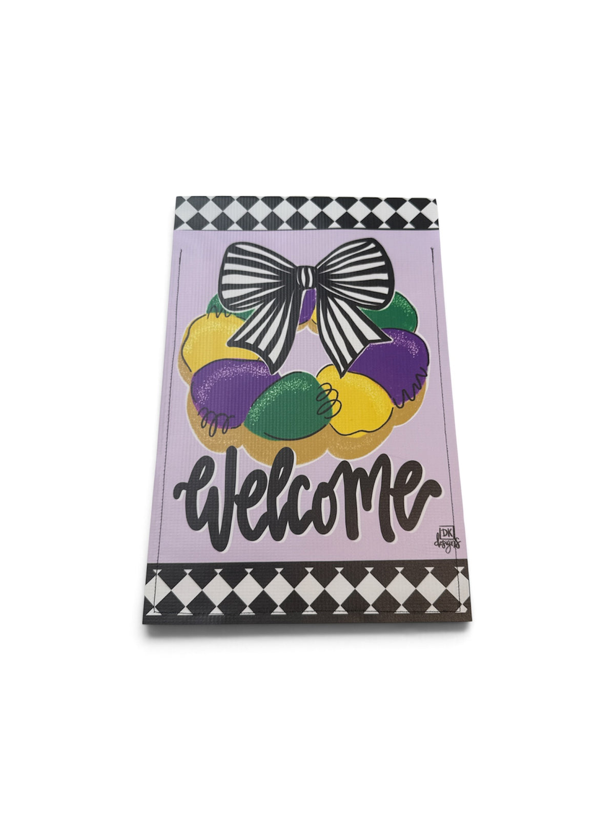 11.5" x 17.5" Mardi Gras King Cake Garden Flag