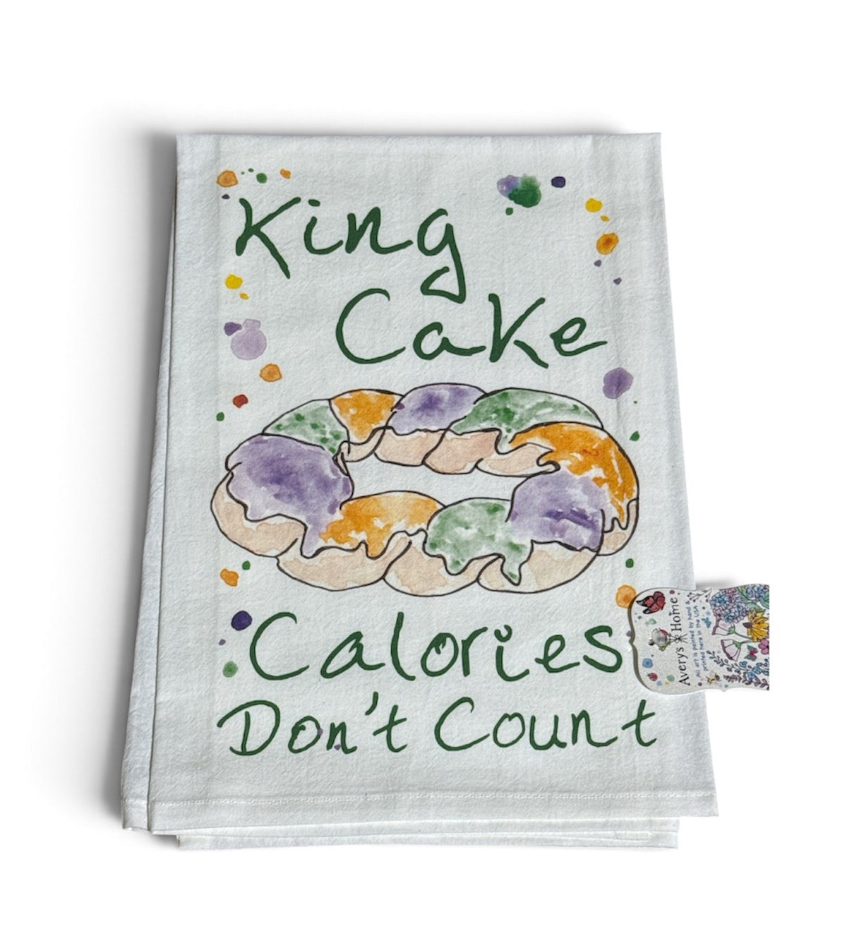 Mardi Gras King Cake Kitchen Towel