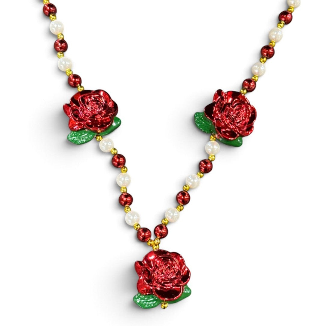 36" Red Rose Bead