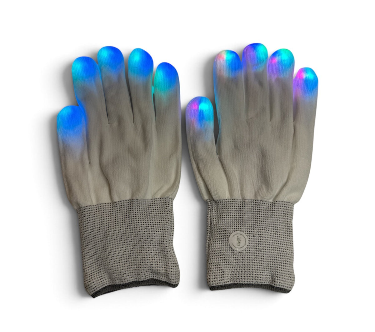 Silver Light Up Gloves