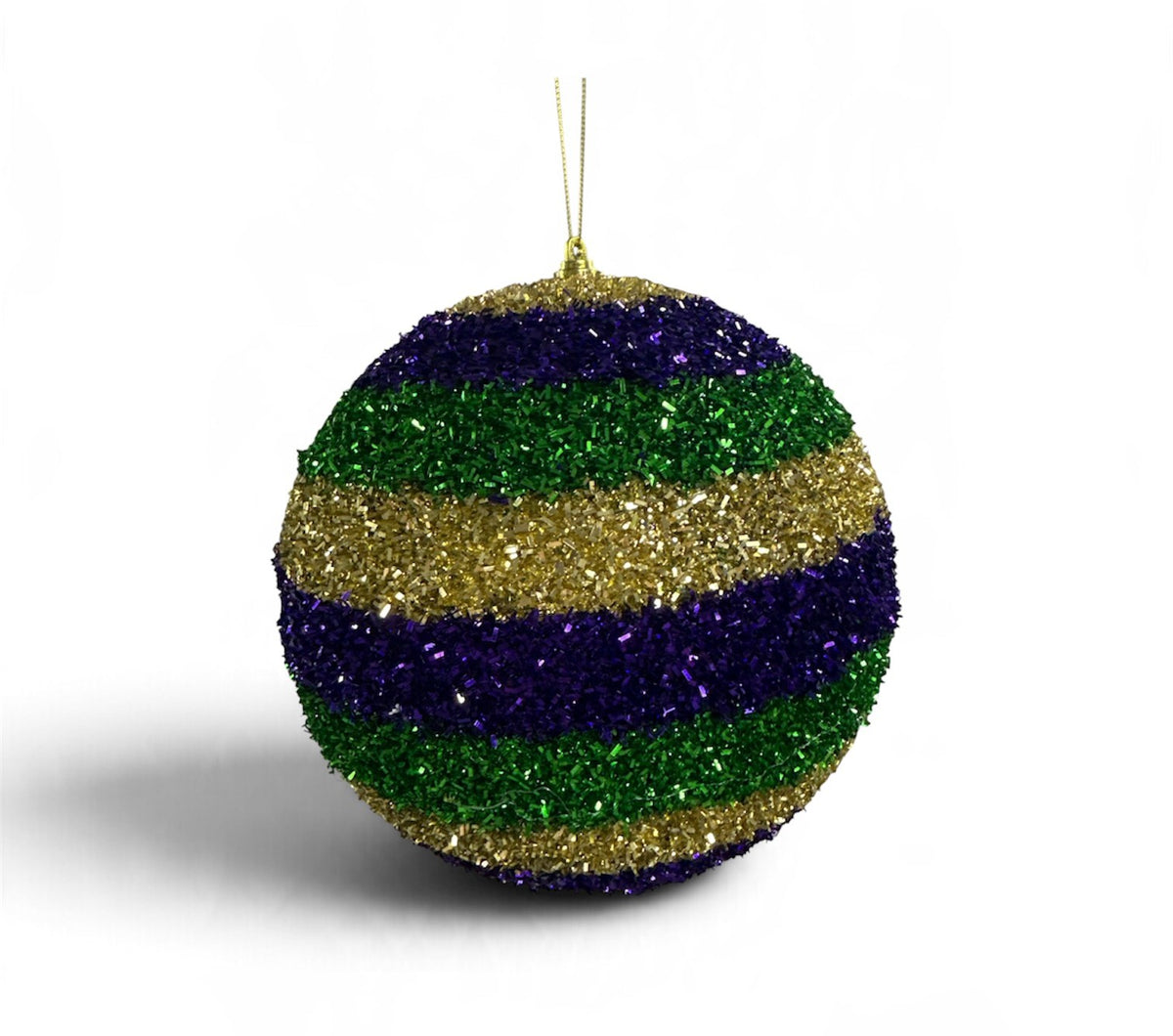 7.5" PGG Glitter Striped Ornament pc