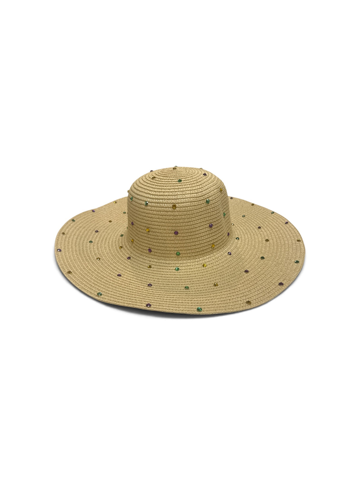 PGG Rhinestone Straw Hat